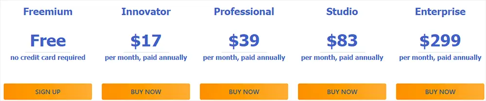 Deepmotion Pricing - Free / $17 / $39 / $83 / $299 per month, paid annually