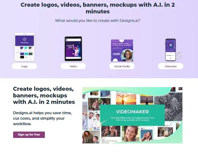 Designs.Ai Creates videos with AI in 2 minutes
