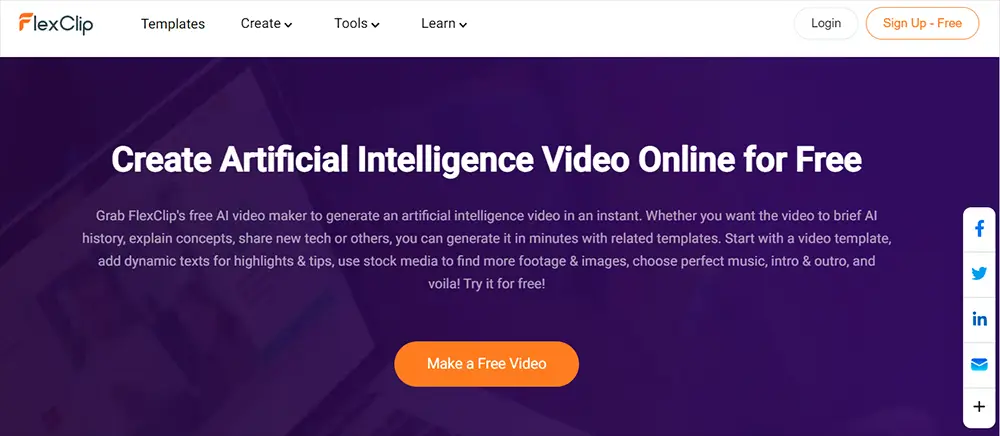 FlexClip - Create AI Video for Free