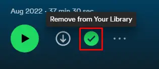 Remove Podcast from Spotify Library