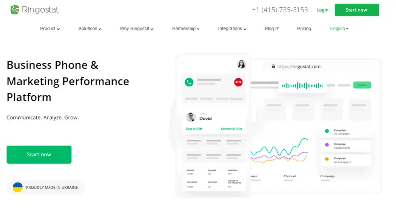 Ringostat Call Tracksin and Analytics Tool