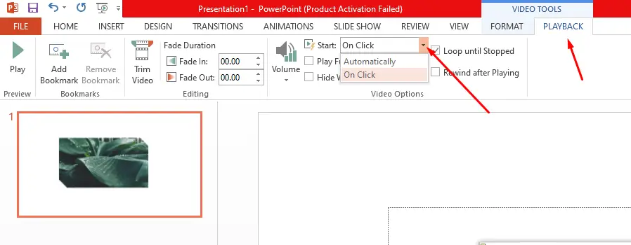 PowerPoint Start On Click